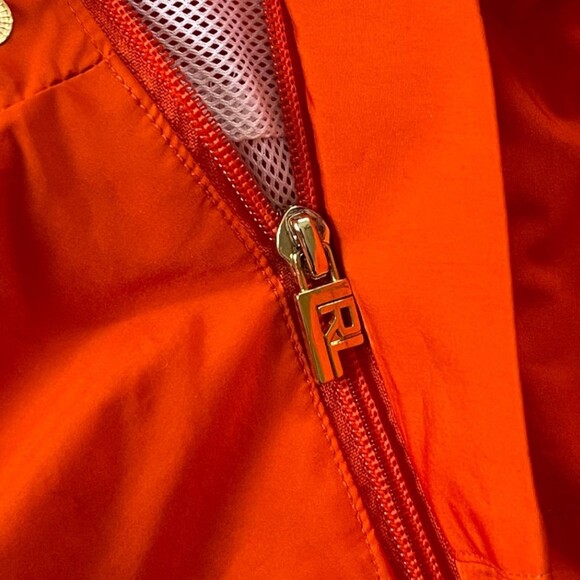 Polo Ralph Lauren Orange Windbreaker Jacket Petite Small - Picture 6 of 7